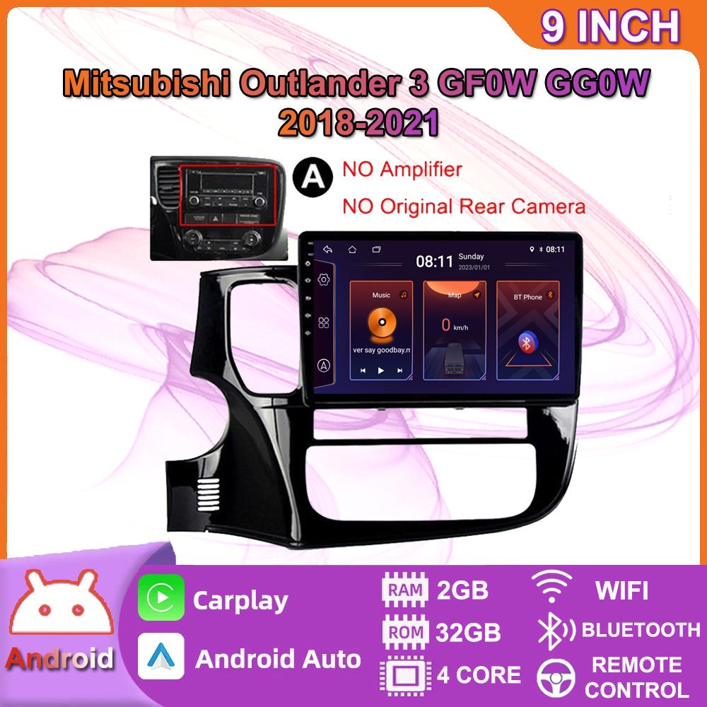 Pro Mitsubishi Outlander 3 GF0W GG0W 2012 - 2018 Android Carplay Autorádio Multimediální přehrávač 2Din GPS hlavní jednotka 2+32GB