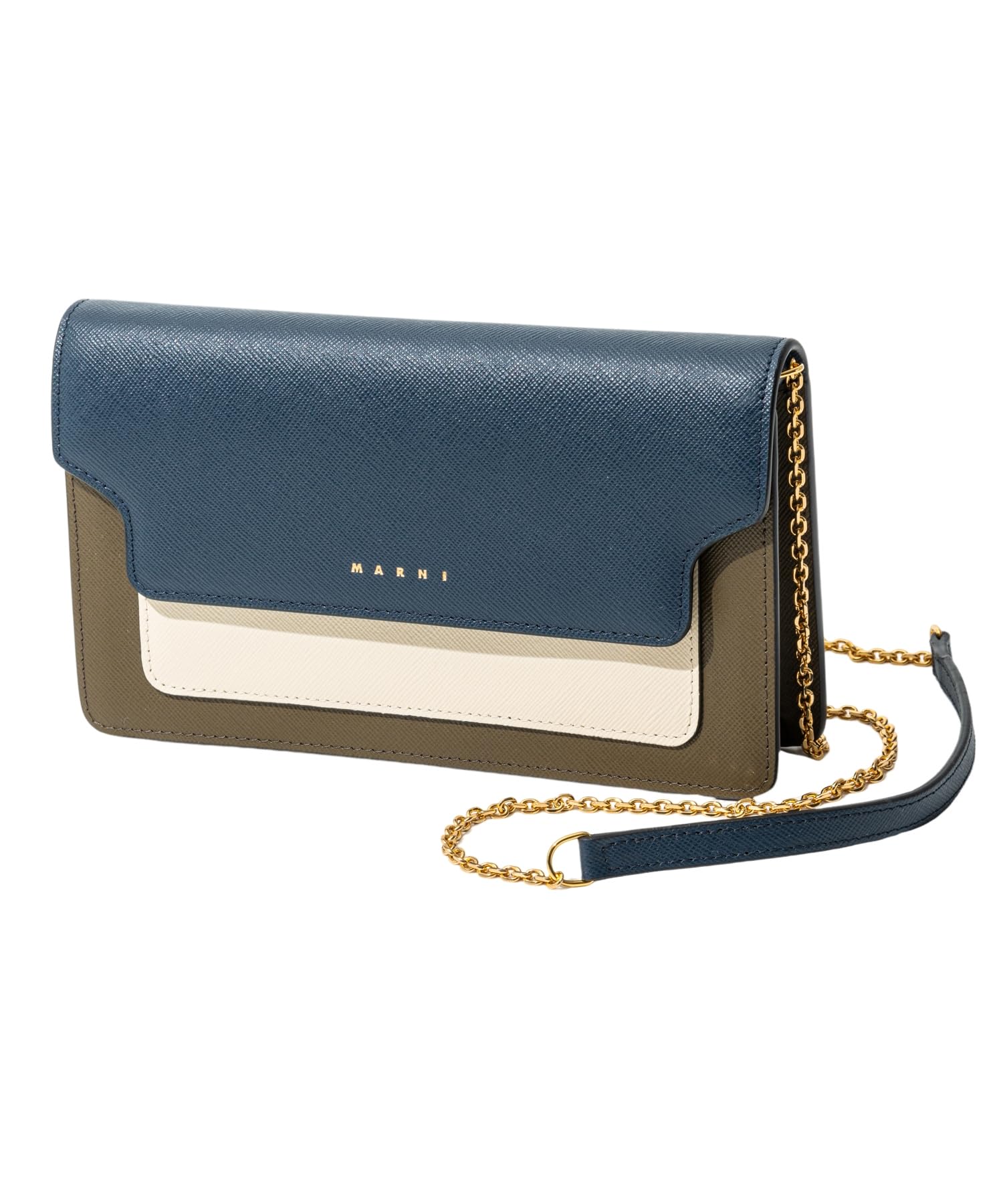 

Marni Color Block Long Wallet PFMO0085U1LV520 in Night Women s Blue/Talc/Dusty Olive. [Used]