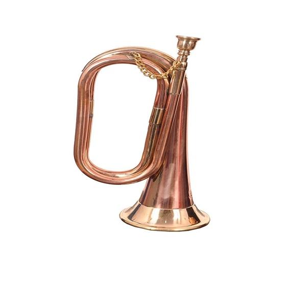 24 Cm Solid Copper Brass Bugle To Play Gift Decorative Musical Instrument Classic Style Gift