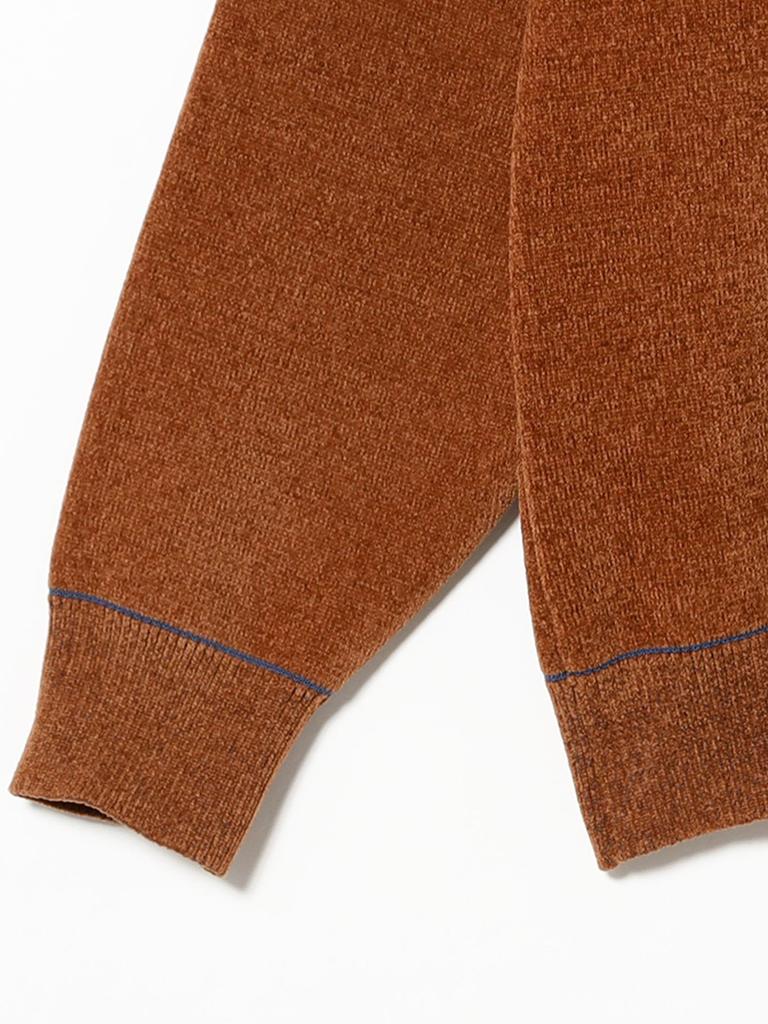 B:MING LIFE STORE by BEAMS Men's 9-Gauge Double-Face Loose Fitted Knit, Orange, Size L