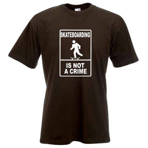 Skateboarding Is Not A Crime Skating TShirt Cool Skateboard Design Logo Tee
