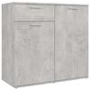 VidaXL Buffet Gris béton 80x36x75 cm Aggloméré