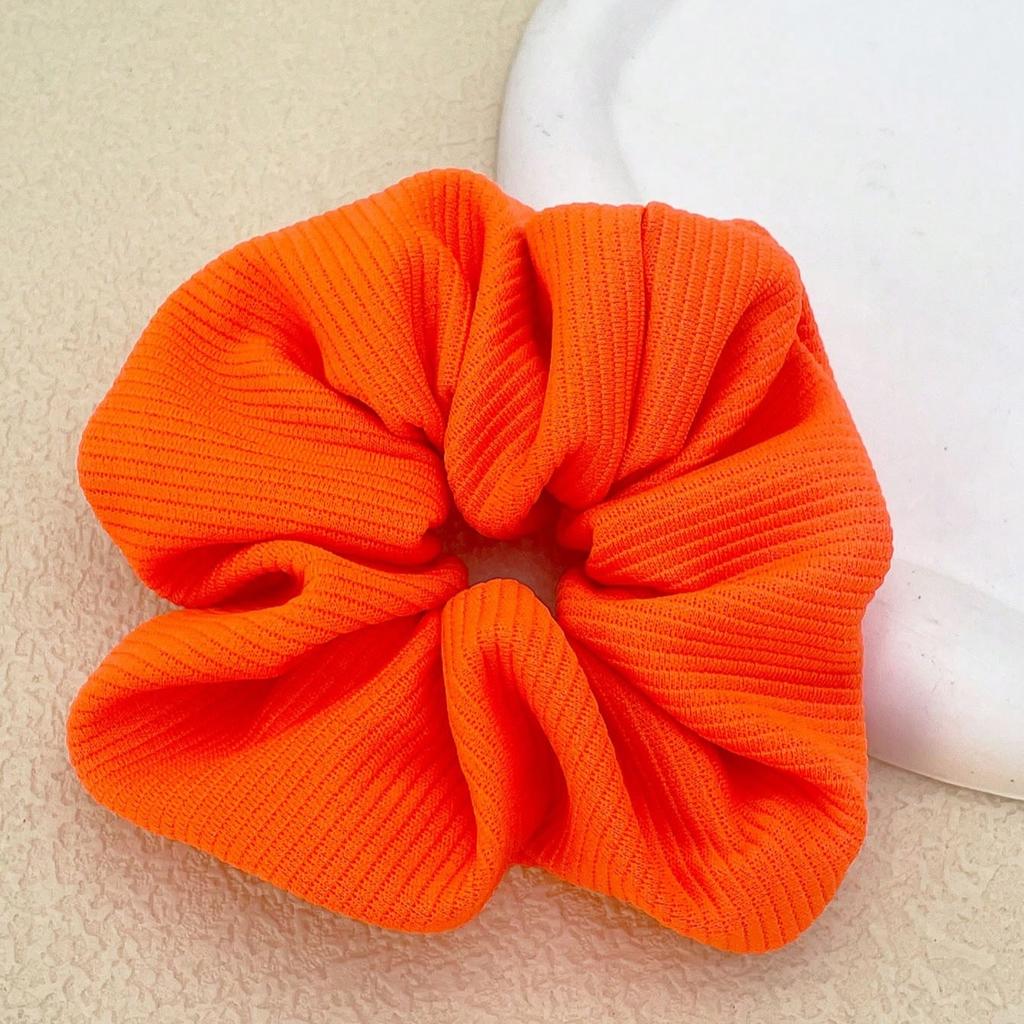 1 stk ensfarvet stribet fluorescerende scrunchie Hårtilbehør Scrunchies Hårelastikker Scrunchy Hårelastikker, Afslappet