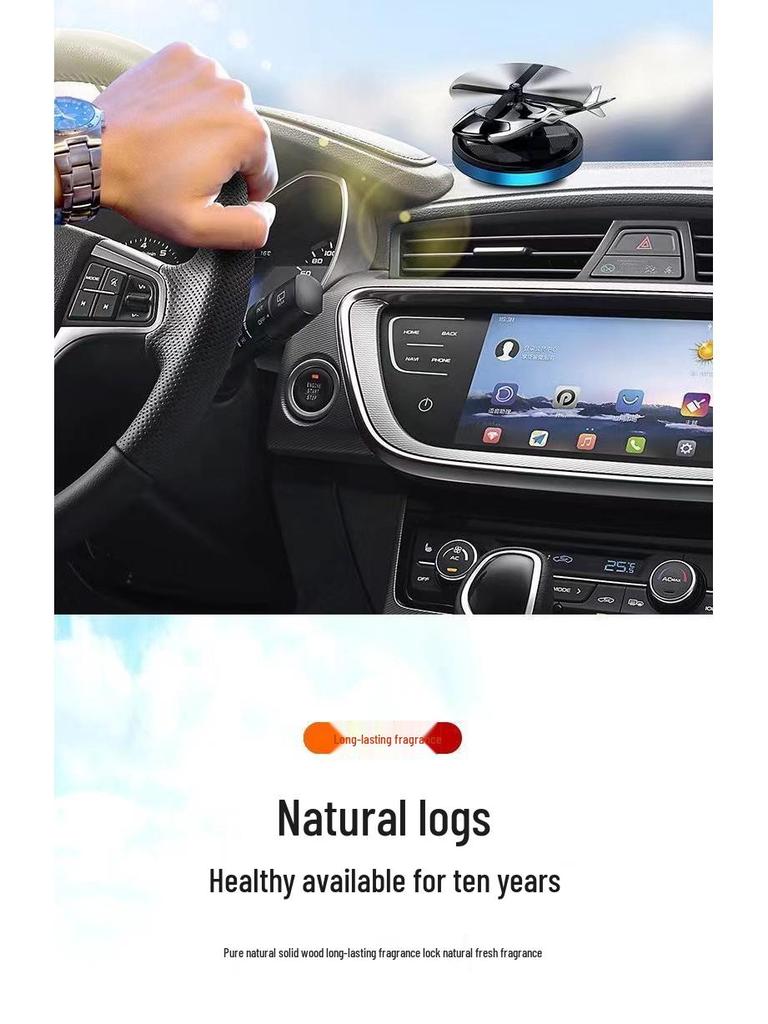 Solar Car Aromatherapy Airplane Ornament: Long-Lasting Scent for Vehicle Center Console