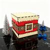 Christmas Gift Box Wooden Storage Box with Lid Xmas Design Present Box for Festive