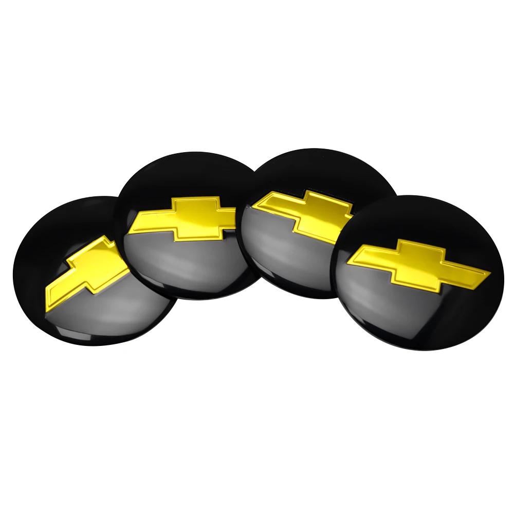4 Stück 56mm Auto Radnabenabdeckungen Nabenaufkleber für Chevrolet AVEO CAPTIVA CRUZE IMPALA LACETTI MALIBU ORLANDO Sail SPARK TRAX