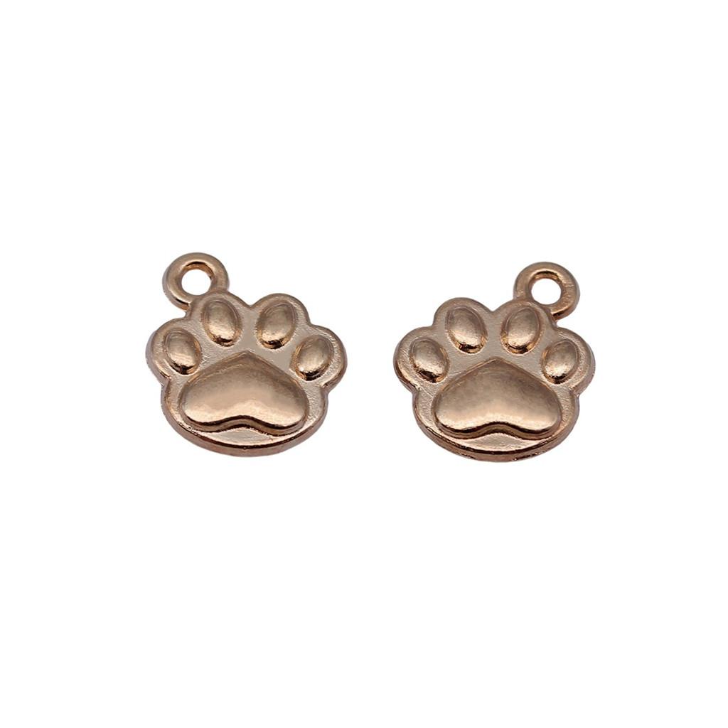 Alloy Dog Paws Charms Bear Paws Pendants For Jewelry Making Dog Themed Accessories