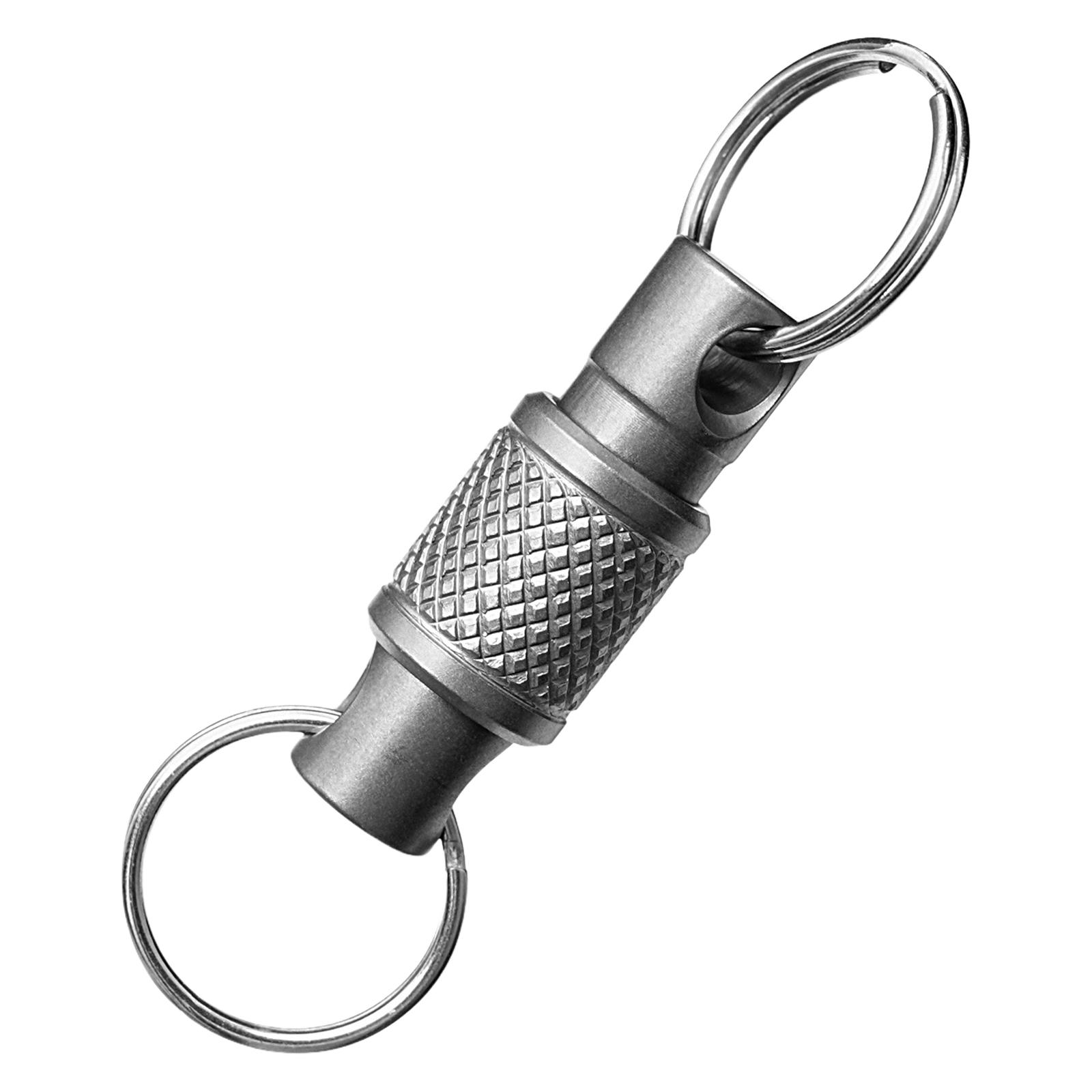 

Titanium Detachable Quick Release Mountaineering Buckle with Key Ring Car Keychain Holder Clip for Car Home Keys Men Women Gift серебряный