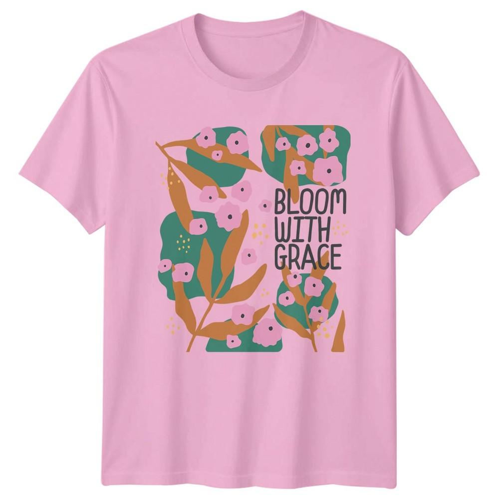 Bloom With Grace Unisexs TShirt Abstract Floral Birthday Gift For Her