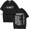 Ateez Album 2025 The World Tour 100Cotton In Your Fantasy Fan Support Print Tshirt Women Unisex Clothes Y2K Short Sleeve Tee Tops