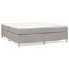 Cadre de lit avec matelas - 160x200cm - Gris clair - Tissu - Ressorts ensachés