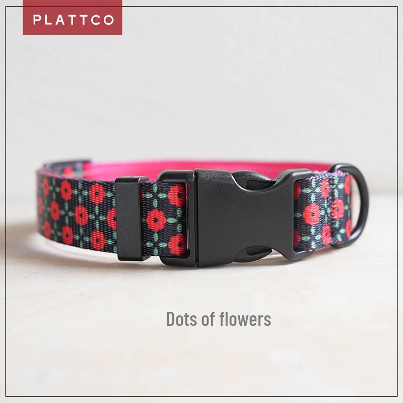 PLATTCO Unique Printed Dog Collar with Black Buckle (PDC303) M 2.5cm (42-48cm)