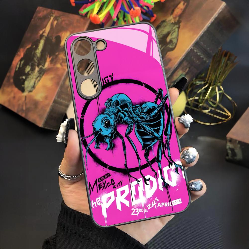 The Prodigy Artist Logo Phone Case For Samsung Galaxy S25 S24 S23 S22 S20 S21 Note20 Ultra Plus Fe Colored Silver Cover