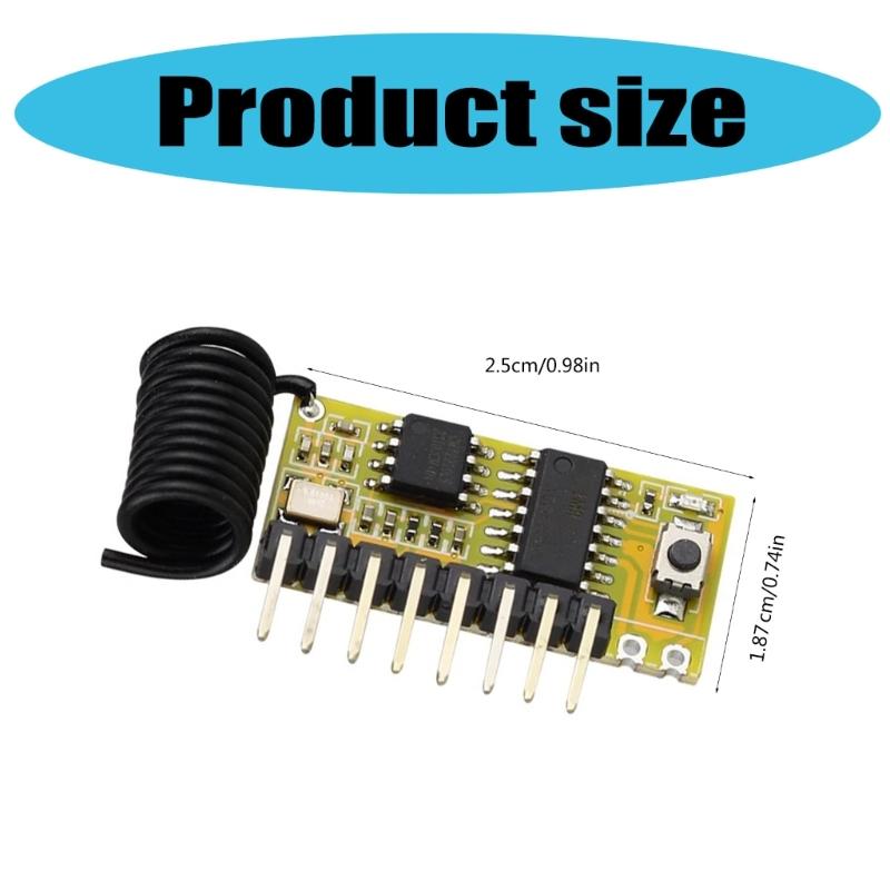 6-Channel Superheterodyne Receiver Module 433MHz Frequency Decoding Module Board for Home Automation Control