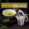 Gravy Pitcher Double Layer Stainless Steel Gravy Boat Double Insulated Sauce Container Spill Proof Insulated Gravy Pitcher