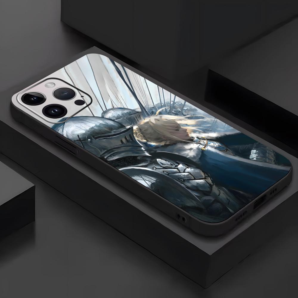 Ghostblade wlop Phone Case For iPhone17 16 16e 15 14 13 12 11 Plus Mini Pro Max Soft black Shockproof Cover