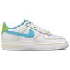 Nike Air Force 1 Low GS Rainbow Stitch Kids Sneakers White Action-Green Opti-Yellow FJ4614-100