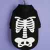 Halloween Dog Hoodie Small Breeds - Skull Pumpkin Design No-Hood Style Black S To XL