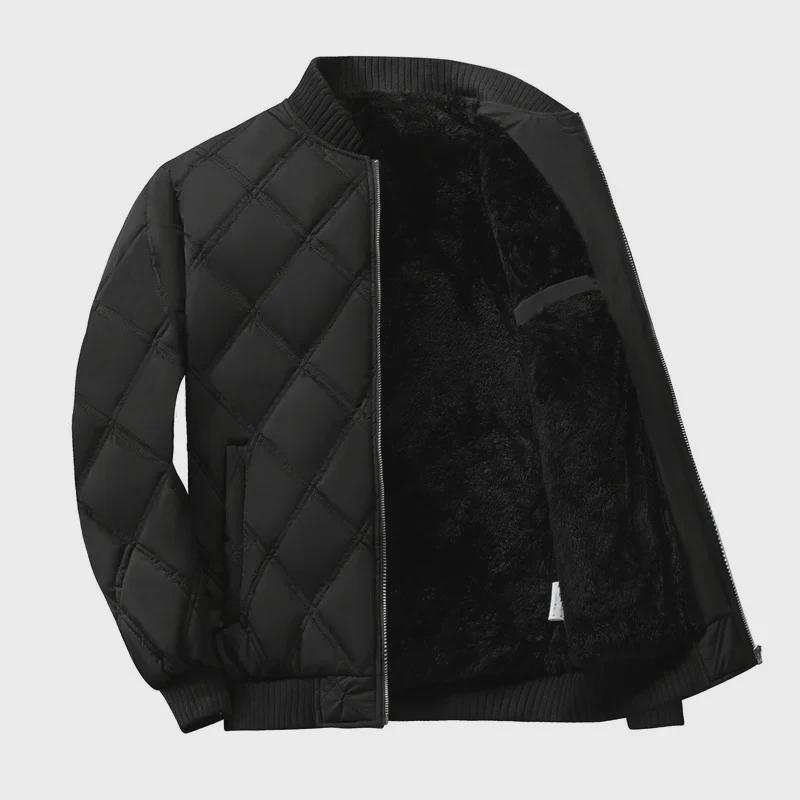 Men's Casual Warm Windproof Baseball Collar Jacket (Large Size)