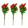3 PEÇAS Galhos de Morango Artificiais PVC Simulado Frutas Falsas Haste Buquê de Planta de Morango para Mesa de Cozinha Doméstica