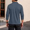 Men's Quarter-Zip Stand Collar Sweatshirt Loose Pullover Top for Daily Wear