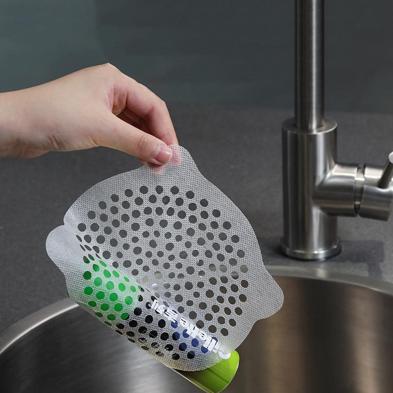 20Pcs Disposable Shower Drain Hair Catcher Strainer Filter Sticker Kitchen Sink Sewer Outfall Stopper Bathroom Floor Drain Cover