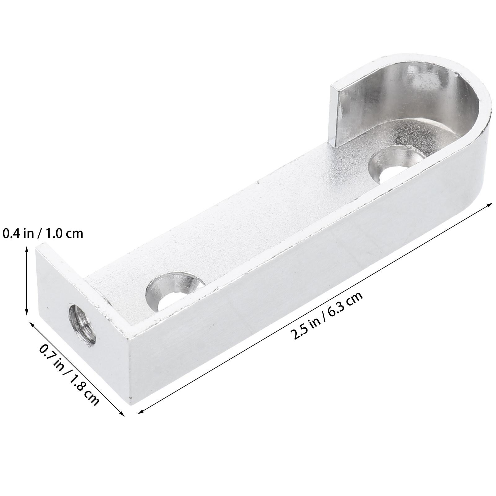 

2Pcs Premium Cast Metal Closet Rod End Supports for Oval Hanging Rods Wardrobe Tube Support Bracket Clothes Rod Holder Silver other
