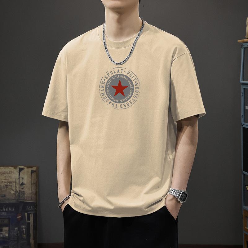 Cotton Short Sleeve T Shirt Fashion All Match Breathable Summer Sport T-shirt Men Top