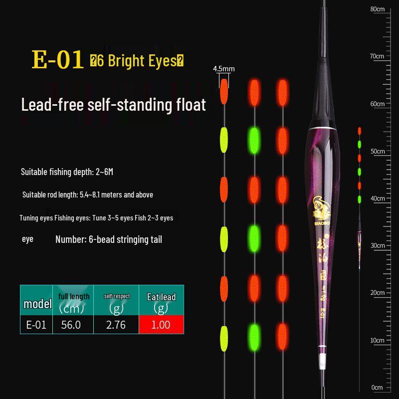 Lead-Free Luminous Dual-Use Electronic Fishing Float for Day/Night - Ideal for Carp and Crucian Carp Fishing
