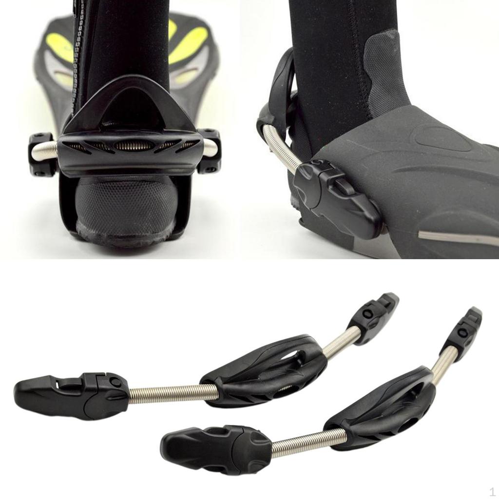 1 Pair Spring Diving Snorkel End Stainless Straps Release Shoes