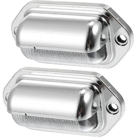 

Trailer LED License Plate Lights Courtesy Step License Plate Tag Light for UTV ATV Trailer Truck RV Boat 6000K White 2 Pcs Auto Replacement Parts