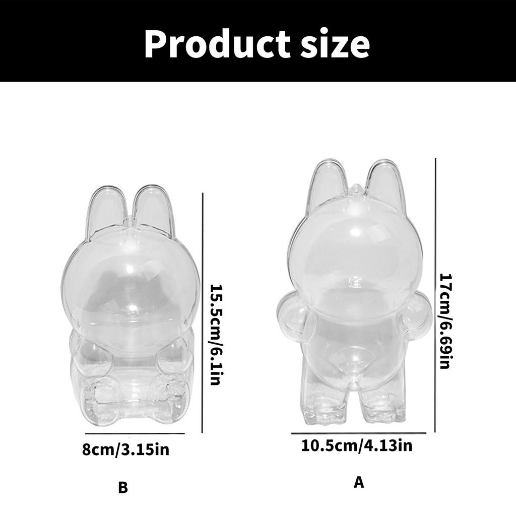 Clear Display Case for Anime Figure Dolls Display Cover Dustproof Case for Keychains and Walking Model Figurine Doll