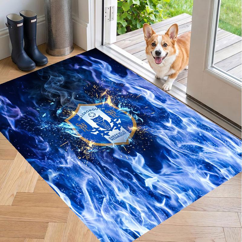 Soft Floor Carpet Sheffield Wednesday Football Pattern Area Rug Decorative Mat For Home Room Decoration