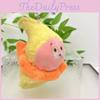 Cartoon Plush Kirby Doll With Hat Wearing Design For Teen And Decor Backpack