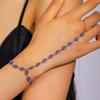 Bracelet High Saturation Dripping Glaze Blue White Eye Shape One-Piece Ring Integrated Design Bracelet Turkish Eye Symbol Bracelet