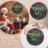 Christmas Welcome Door Sign Green Wooden Wreath for Front Door Wall Porch Indoor Outdoor Decor Party Decorations