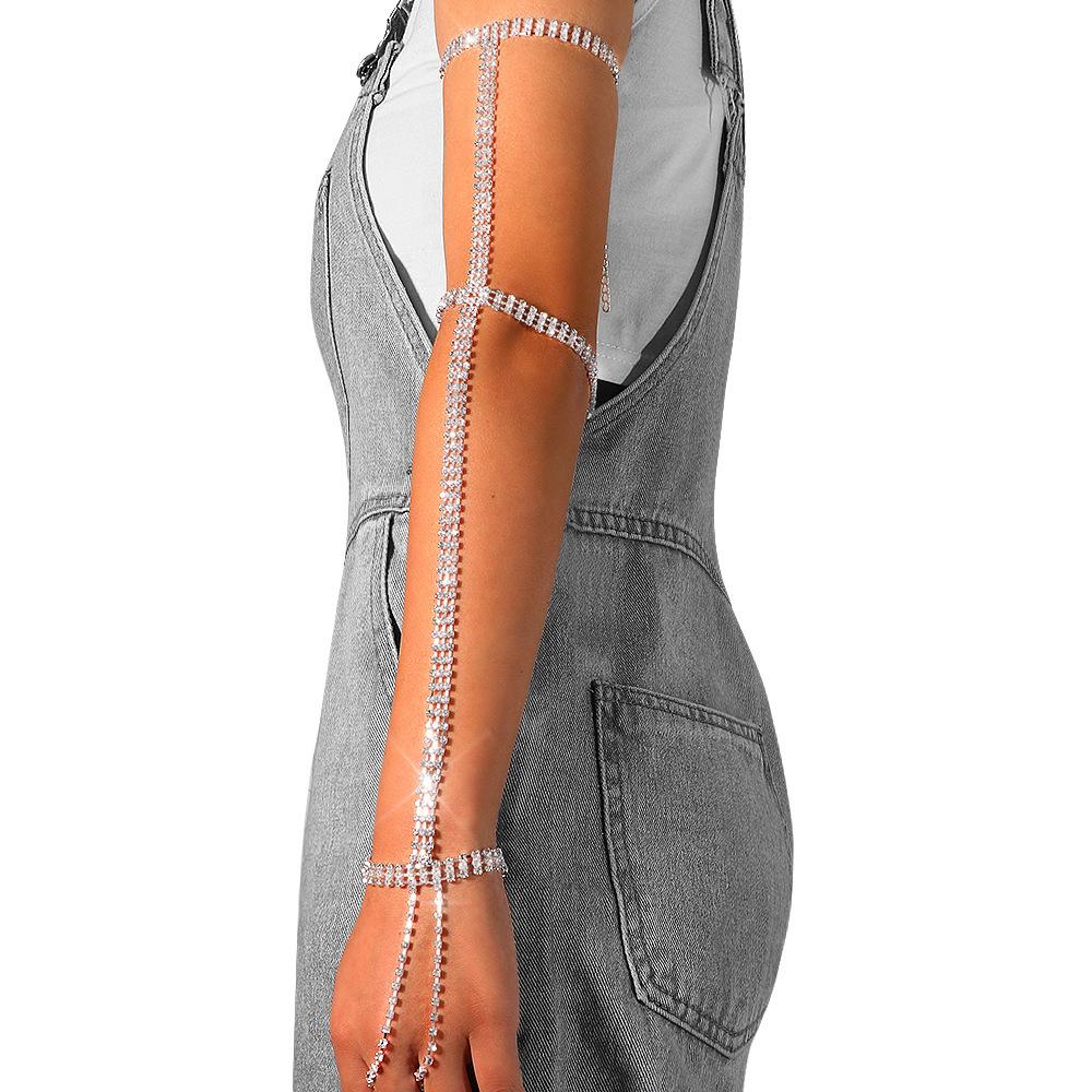 Trendy Arm Chain Ring Integrated Bracelet Fashion Exaggerated Jewelry Arm Chain07