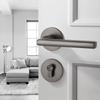 High Quality Door Handle Lock Set Gray Aluminium Door Handles Luxury Heavy Duty Privacy Door Lever Handle with Lock