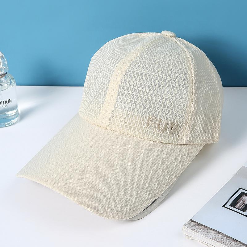Women'S Telescopic Lenses Uv-Proof Breathable Baseball Cap Outdoor Travel Sun Hat Mesh Tennis Cap