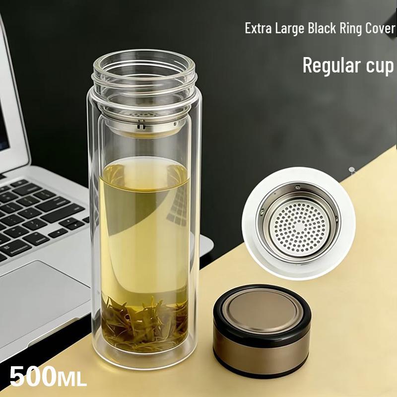Custom Logo High-Temperature Resistant Borosilicate Glass Tea Cup - Personalized Thickened Water Cup