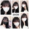 2024 Fashionable Unisex Black Ice Silk Cotton Mask - Lightweight, Breathable & Washable