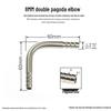 304 Stainless Steel 90° Welded Elbow Hose Fitting - Sizes 6, 8, 10, 12