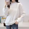 Women's Stylish Lace Chiffon Shirt T-shirt. for Autumn and Winter, A Chubby Girl Can Cover Her Belly and Wear A Slimming Base Layer Top