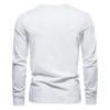 2023 Men's European & American Henley Collar Long Sleeve Solid Casual T-Shirt