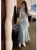 2026 Summer New Chinese Style Slimming Dark Jacquard Cheongsam Dress