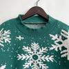 Autumn and winter new thick New Year sweater Christmas snowflake round neck long sleeved knitted pullover sweater 3600 EMA
