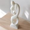 Kiss of Love Figurine, 3D Printed Kissing Couple Statue, White Abstract Art Man And Woman Sculpture for Home Table Shelf Entrance Cabinet Decor