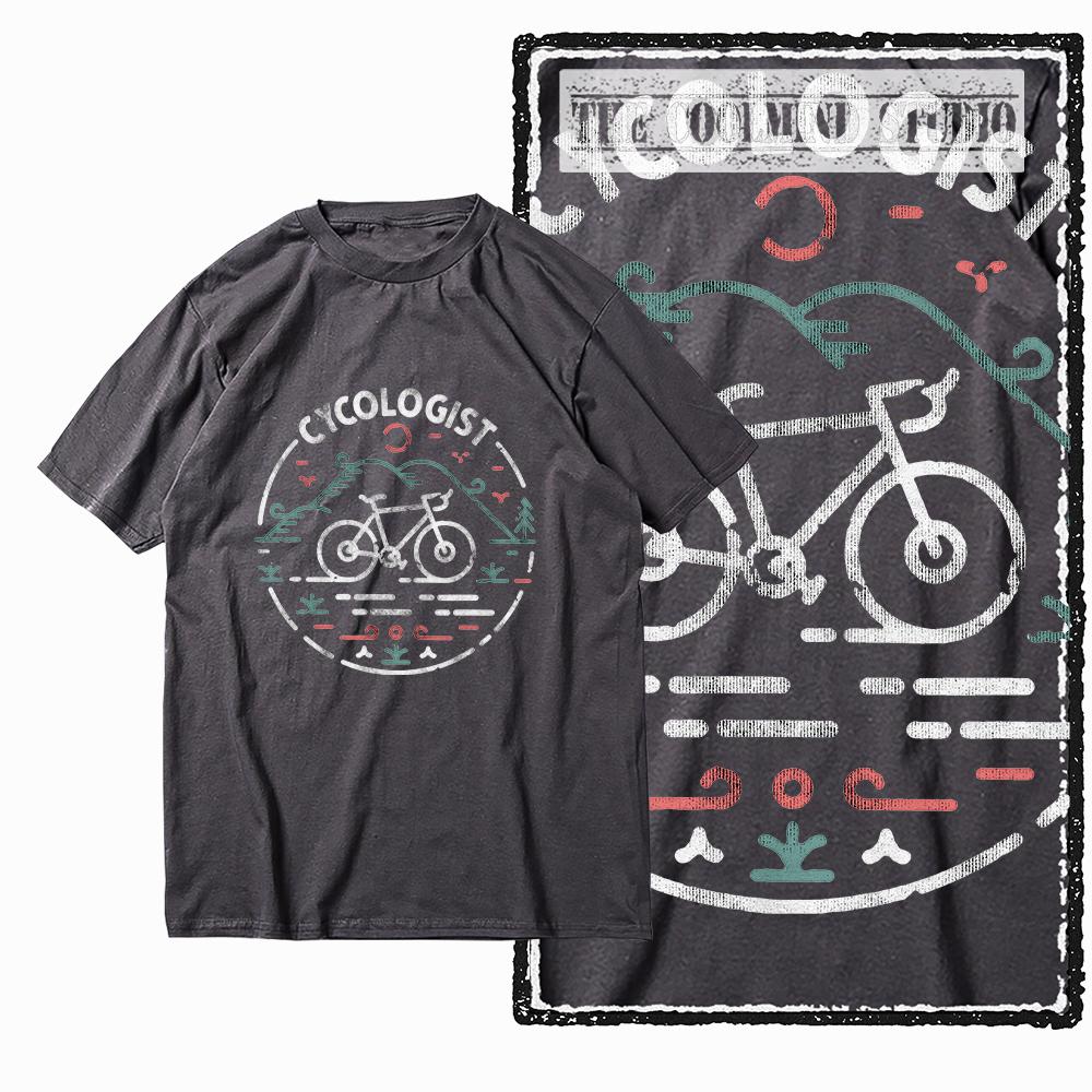 Coolmind Z1106100% Cotton Bike Printed Exclusive Graphic Men T Shirt Cotton Men Tshirt T-shirt for Men Loose Tee Shirt