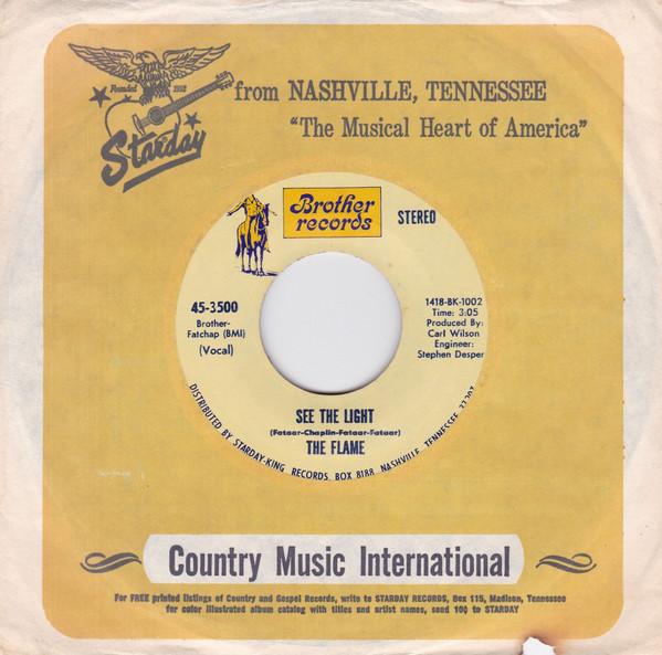 

7inch Record FLAMES - See The Light 453500 Brother Records 1970 US Rock Used