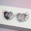 Lovely Birthday Gift with Diamond-encrusted and Pasted Sunglasses for Women Cute Sun Glasses Romantic Party Gift